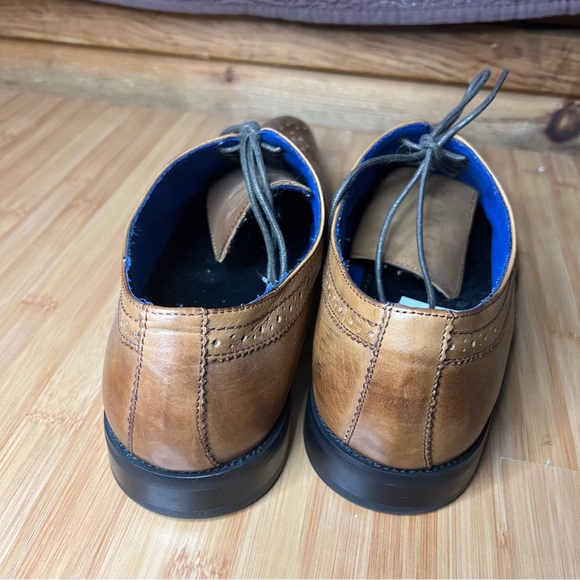 Mens Bar III Light Brown Cognac Wingtip Oxford Loafers Size 11.5 - Picture 4 of 7